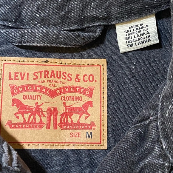 MTv Upstyled LEVIs Denim Jacket with Embroidery Accented Patch - One of A Kind - Picture 7 of 17